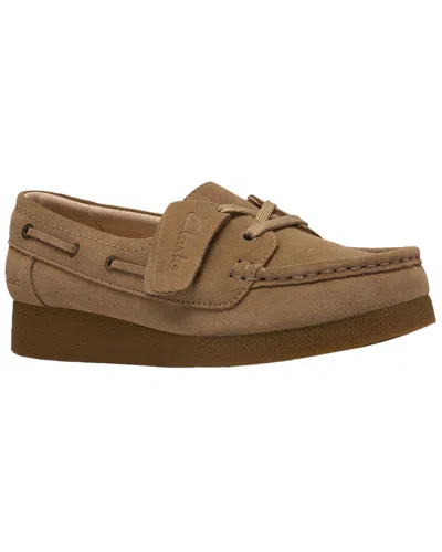 Clarks Wallabeeevosea Suede Boat In Brown
