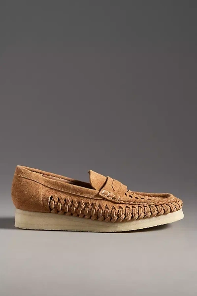 Clarks Wallaloafer Weave Shoes In Beige