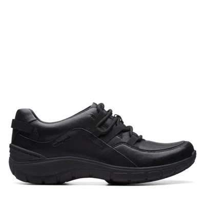 Clarks Wave Range Ap In Black Leather