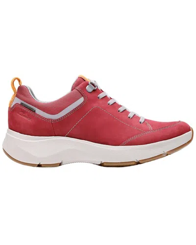 Clarks Wave2.0 Lace. Leather Shoe In Red
