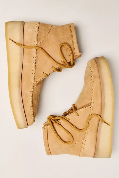Clarks Weaver Lace Up Suede Sneakers In Brown