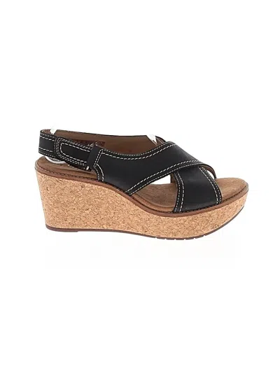 Pre-owned Clarks Wedges In Black