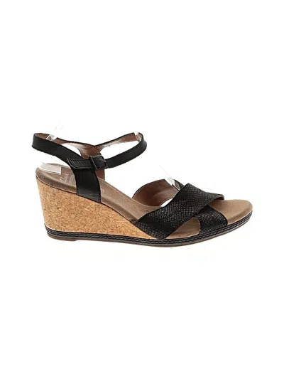 Pre-owned Clarks Wedges In Black