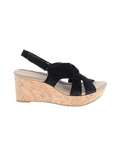 Pre-owned Clarks Wedges In Black