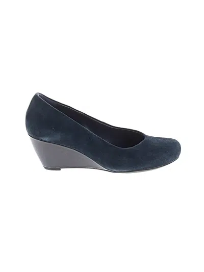 Pre-owned Clarks Wedges In Blue