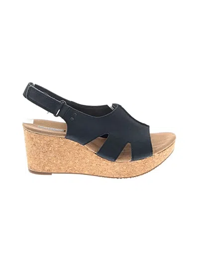 Pre-owned Clarks Wedges In Blue