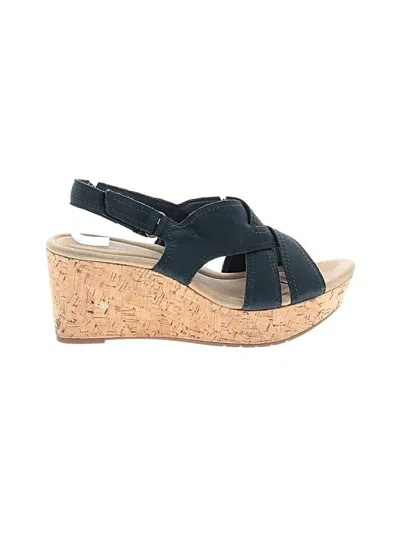 Pre-owned Clarks Wedges In Blue