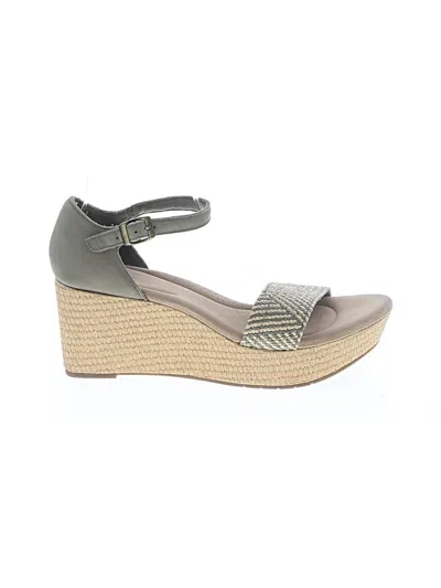 Pre-owned Clarks Wedges In Brown