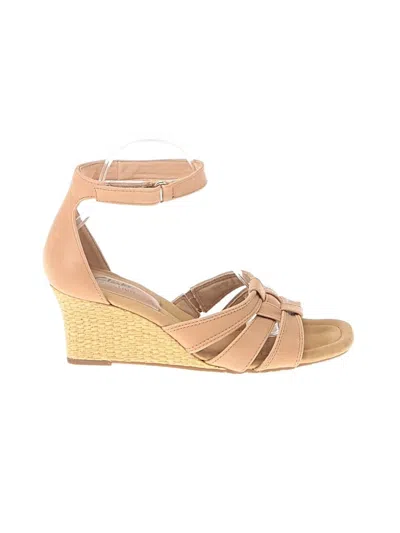 Pre-owned Clarks Wedges In Brown