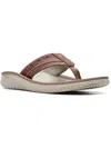 CLARKS WESLEY POST WOMENS FAUX LEATHER SLIP ON THONG SANDALS