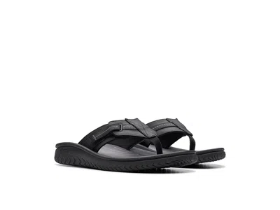 Clarks Wesley Sun Men's Sandals Black Leather: 12 D - Medium