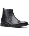 Clarks Whiddon Zip Leather Boot In Black