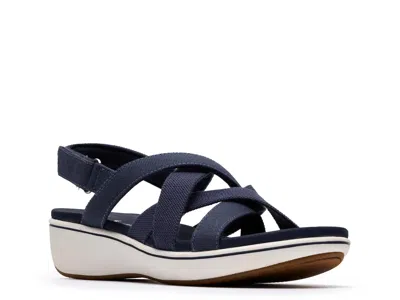 Clarks Wide Width Breezerae Ana Sandal In Blue