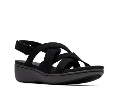 Clarks Wide Width Breezerae Ana Sandal In Black