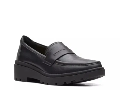 Clarks Wide Width Calla Ease Loafer In Black