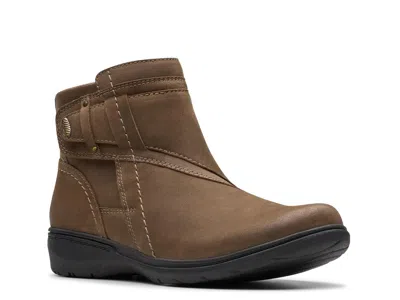 Clarks Wide Width Carleigh Style Bootie In Brown