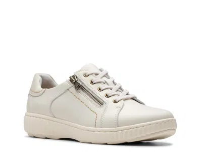 Clarks Wide Width Caroline Janna Sneaker In White