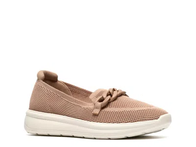 Clarks Wide Width Cloudsteppers Ezrinn Cove Loafer In Brown