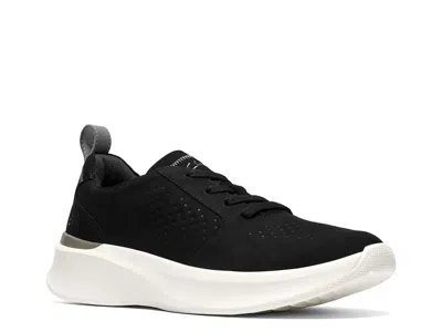 Clarks Wide Width Cloudsteppers Solevana Style Sneaker In Black