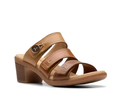 Clarks Wide Width Emily Adella Sandal In Brown
