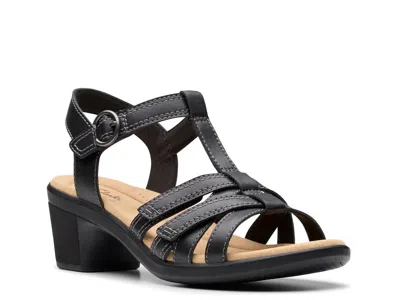 Clarks Wide Width Emily Rose Sandal In Black