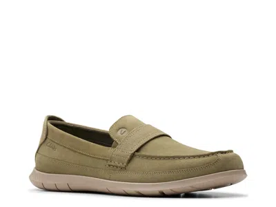Clarks Wide Width Flexway Band Loafer In Green