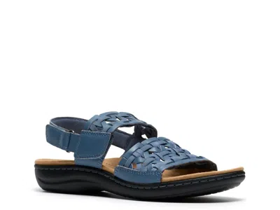 Clarks Wide Width Laurieann Lily Sandal In Blue