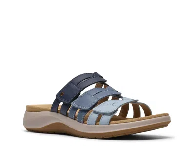 Clarks Wide Width Maelynn Abby Sandal In Blue