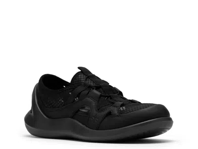 Clarks Wide Width Solevana Step Sneaker In Black