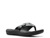 Clarks Wide Width Sunmaze Loop Sandal In Black