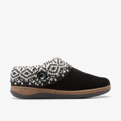 Clarks Willowdean Sweater Slippers In Black