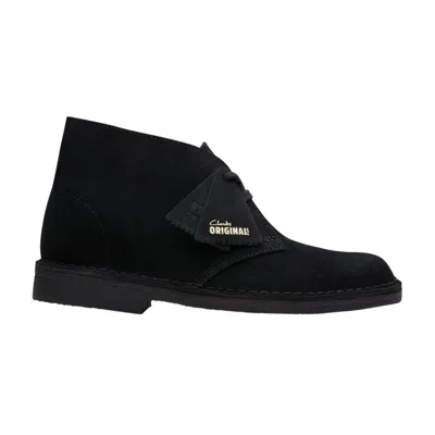 Pre-owned Clarks Wmns Desert Boot 'black Suede' | Women's Size 8