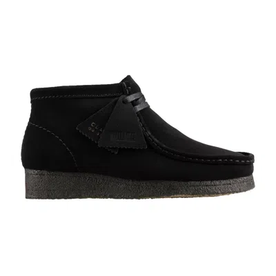 Pre-owned Clarks Wmns Wallabee Boot 'black Suede' | Women's Size 8