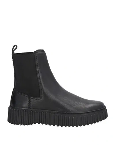 Clarks Woman Ankle Boots Black Size 7.5 Leather