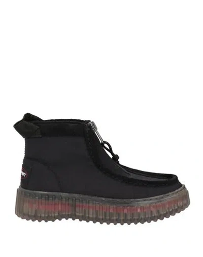 Clarks Woman Ankle Boots Black Size 7.5 Textile Fibers, Leather