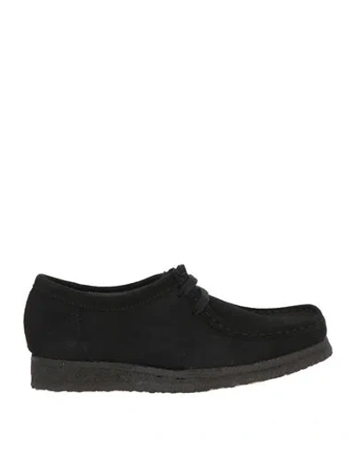 Clarks Woman Lace-up Shoes Black Size 9.5 Leather