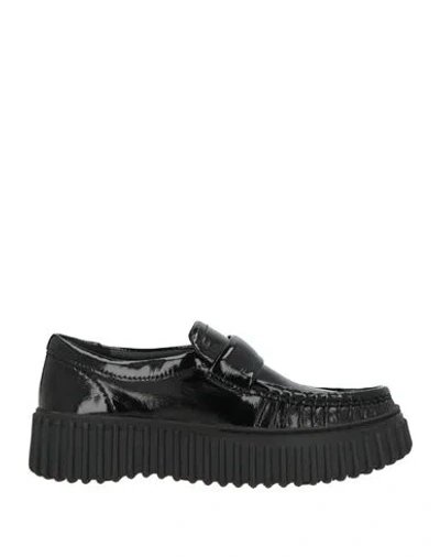 Clarks Woman Loafers Black Size 6 Leather