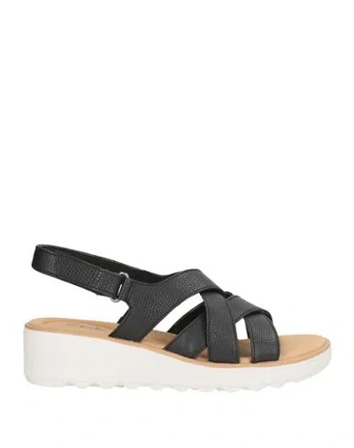 Clarks Woman Sandals Black Size 6 Textile Fibers