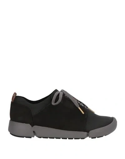 Clarks Woman Sneakers Black Size 6 Leather