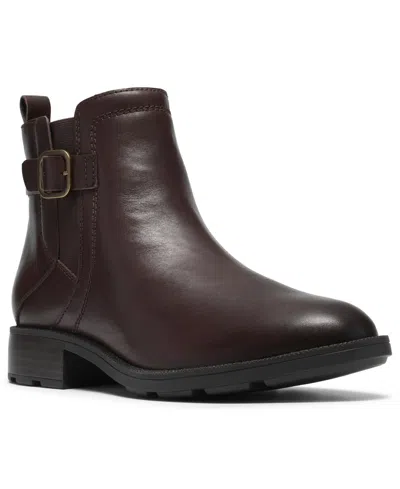 Clarks Women's Adalynn West Buckle Round Toe Booties In Brown