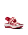 Clarks Arla Stroll In Cherry Textile