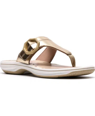 Clarks Women's Breeze Cove Flip Flop Flats In Yellow