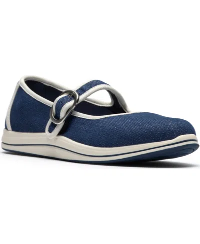 Clarks Women's Breeze Janey Round Toe Flats In Blue