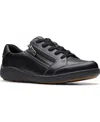 Clarks Women's Bryianne Bayla Round Toe Sneakers In Black