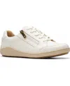 Clarks Women's Bryianne Bayla Round Toe Sneakers In White