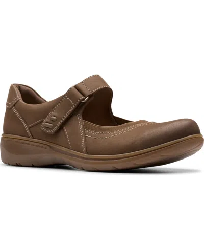 Clarks Women's Carleigh Madi Round Toe Mary Jane Flats In Brown