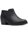 Clarks Women's Charleton Grace Buckled Ankle Booties In Black