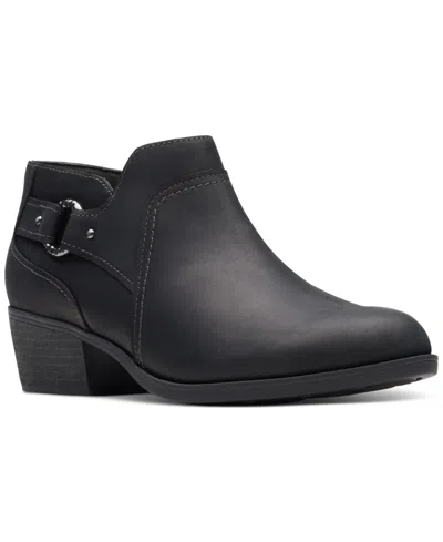 Clarks Women's Charleton Grace Buckled Ankle Booties In Black