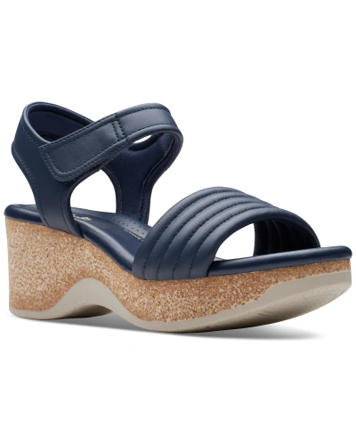 Clarks Women's Chelseah Gem Ankle-strap Wedge Sandals In Blue