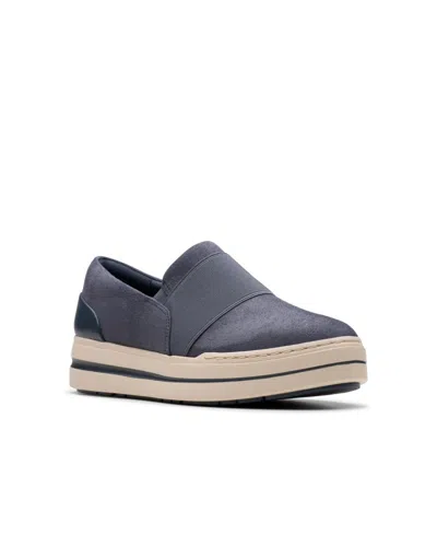 Clarks Women's Cloudsteppers Audreigh Eve Shoes In Dark Blue Textile